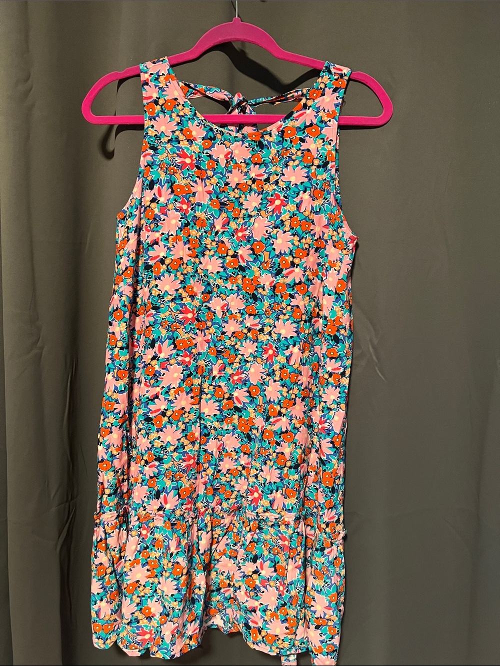 LOFT Multicolor Floral Sleeveless Midi Dress